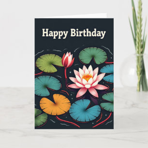 Water Blossom Birthday Card