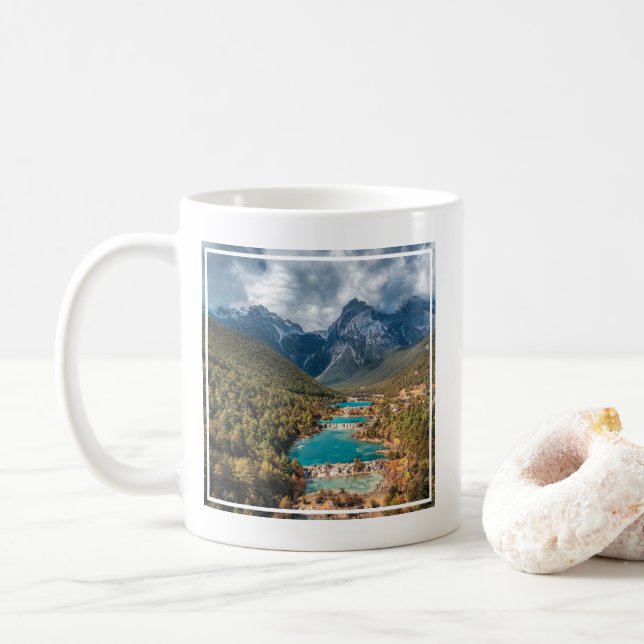 Water | Blue Moon Lake, China Coffee Mug (With Donut)