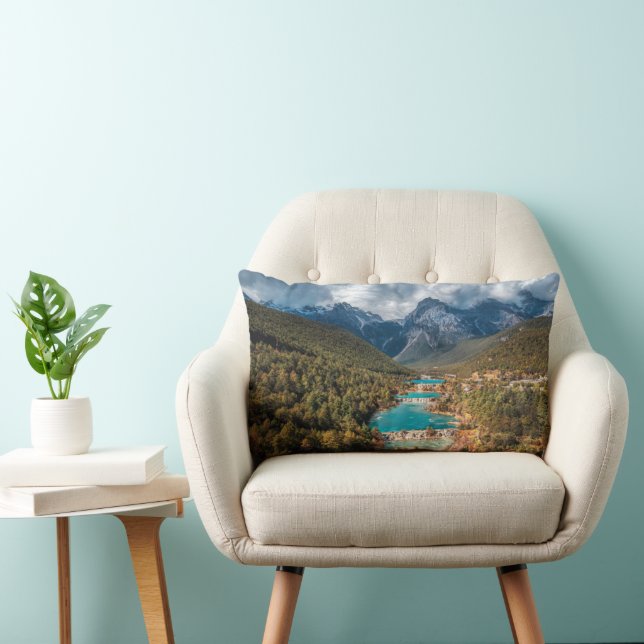 Water | Blue Moon Lake, China Lumbar Cushion (Chair)