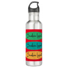 Water Bottle 24 oz - Bourbon Legend Ovals on Red