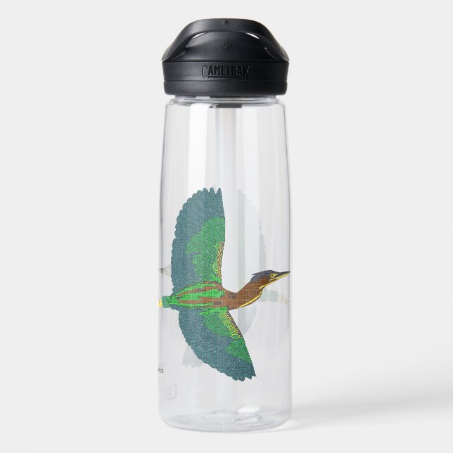 Water Bottle (25oz) - Green Heron (Back)