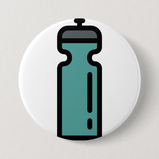 water-bottle 7.5 cm round badge (Front)