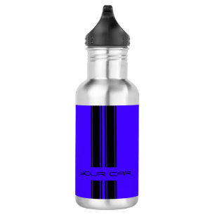 Water Bottle - Blue & Black Car