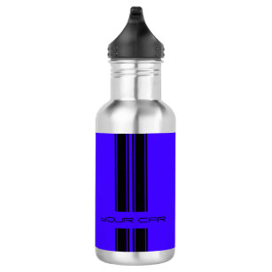 Water Bottle - Blue & Black Car