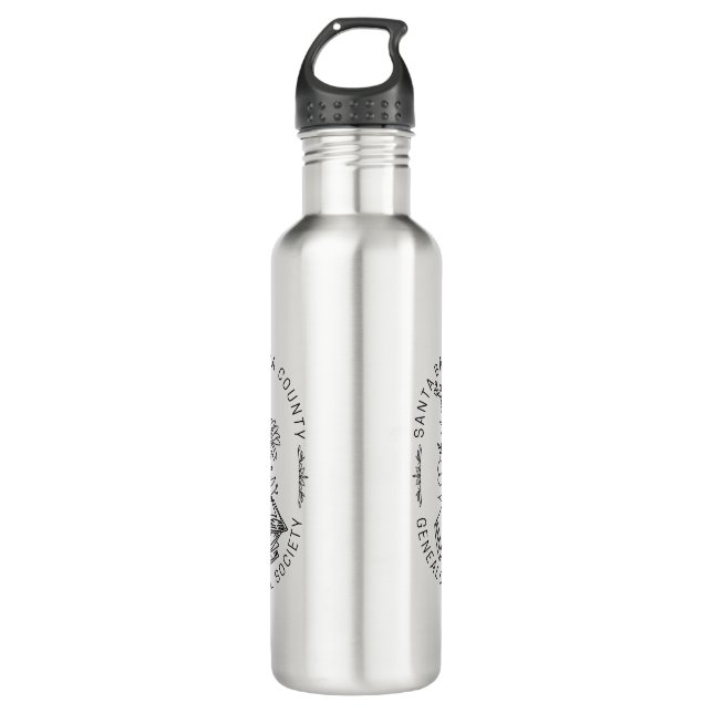 Water Bottle - Books & Florals
