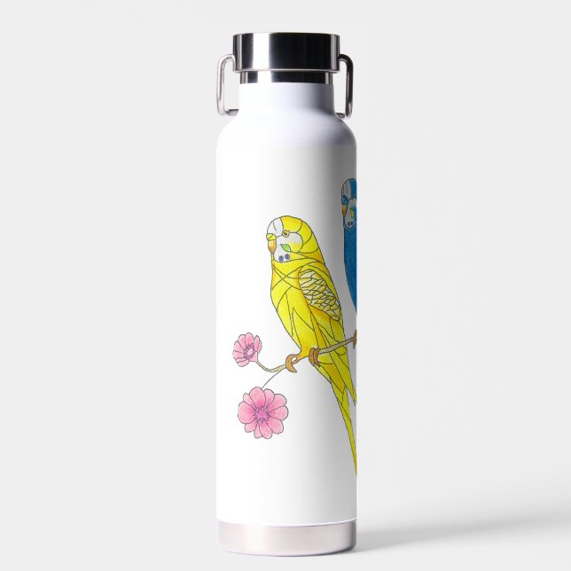 Water Bottle Budgies (Front)
