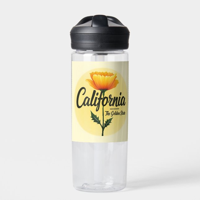 Water Bottle = California The Golden State (Front)