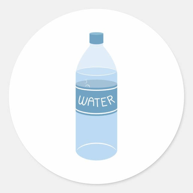 Water Bottle Classic Round Sticker (Front)