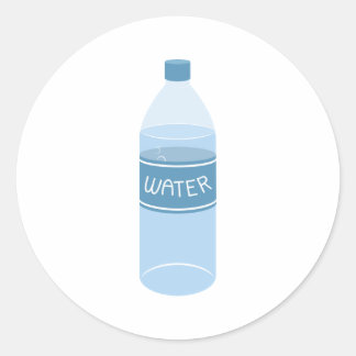 Water Bottle Classic Round Sticker