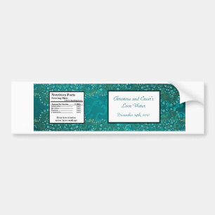 Water Bottle Label Arabian Teal