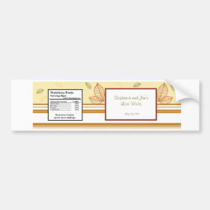 Water Bottle Label Fall Leaves