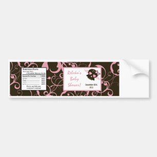 Water Bottle Label Girly Girl Pink Punk Rock Skull