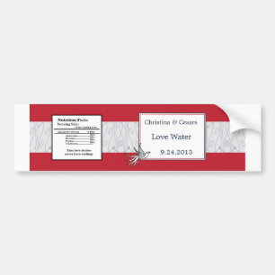 Water Bottle Label Navy Blue Dandelion Flower weed