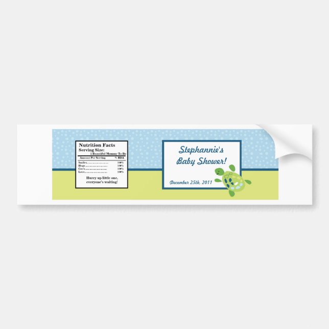Water Bottle Label Turtle Reef Ocean Sea Turtle (Front)
