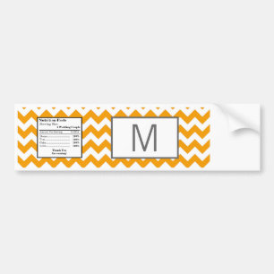 Water Bottle Label Yellow Grey Grey Chevron Name