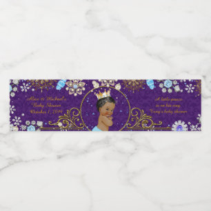 Water Bottle Labels,Tony's baby shower,purple Label