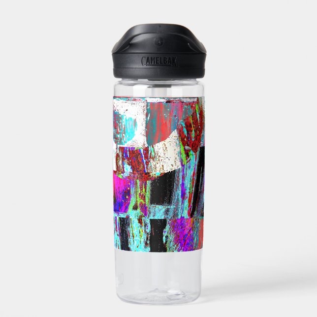 Water Bottle – Neon Pulse (Back)