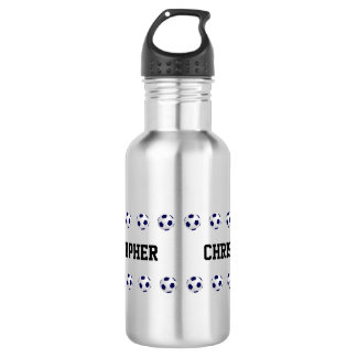 Water Bottle, Personalised, Soccer, Steel 532 Ml Water Bottle