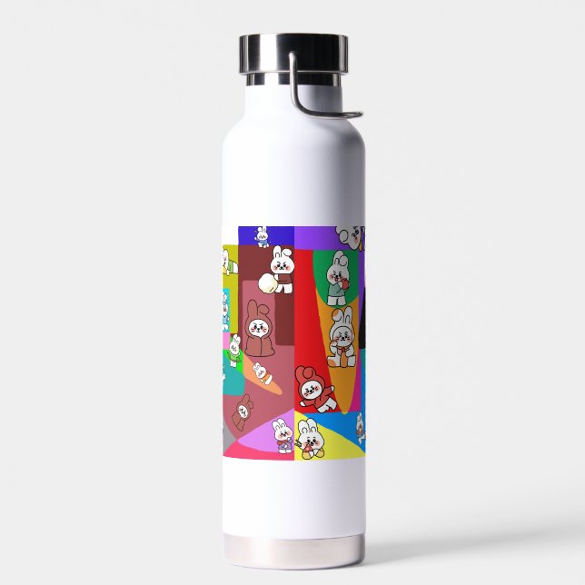 Water Bottle: Rabbits on the Run Bottle (Left)