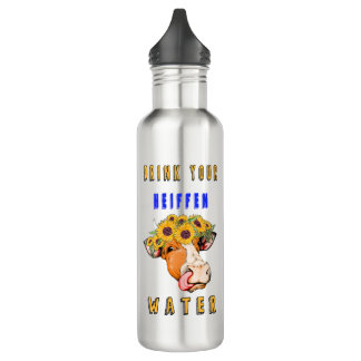 Water bottle tracker cow Drink your water heifer