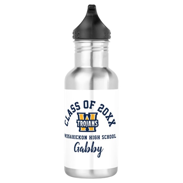 Water Bottle Wissahickon High School Logo Custom (Right)