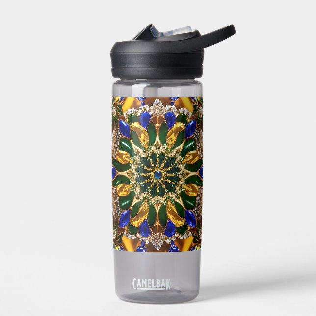 Water bottle with Brazil Colours Design (Left)