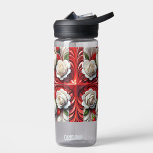 Water bottle with English Roses Design