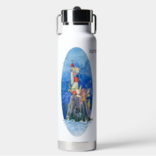 Water Bottle with Fairies & Lighthouse