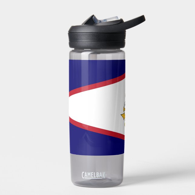 Water bottle with flag of American Samoa, U.S. (Left)