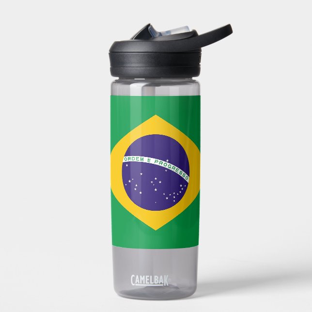 Water bottle with flag of Brazil (Left)