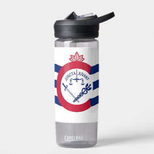 Water bottle with flag of Cincinnati, U.S.