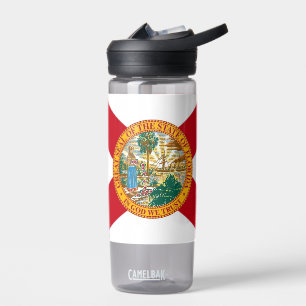 Water bottle with flag of Florida State, U.S.