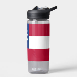 Water bottle with flag of Georgia State, U.S.