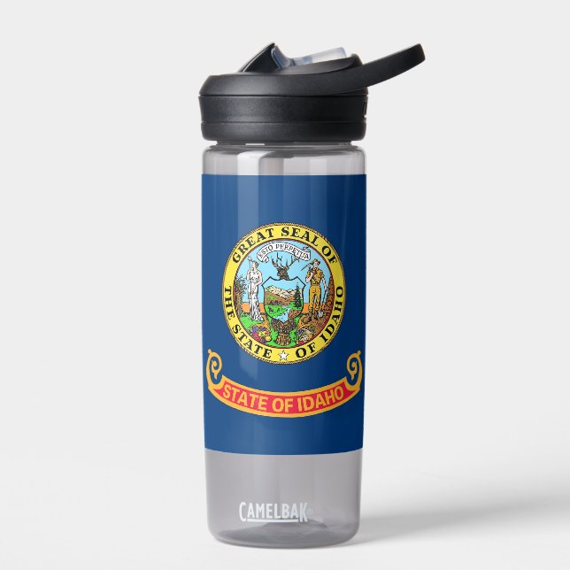Water bottle with flag of Idaho State, U.S. (Left)