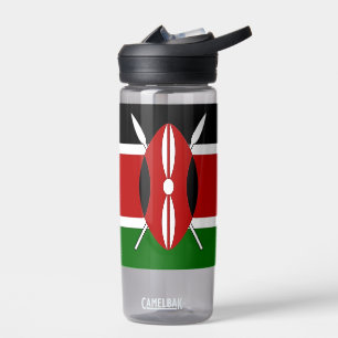 Water bottle with flag of Kenya