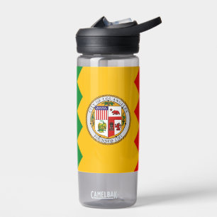 Water bottle with flag of Los Angeles, U.S.
