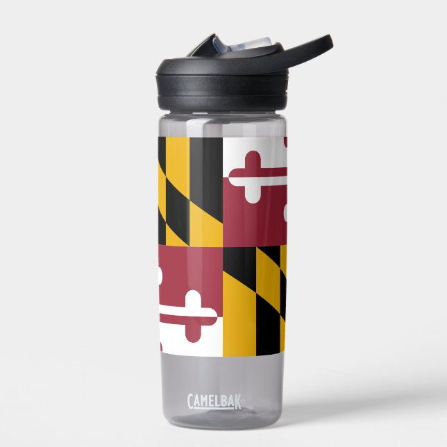 Water bottle with flag of Maryland State, U.S. (Left)