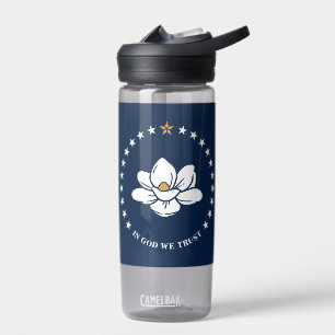 Water bottle with flag of Mississippi, USA