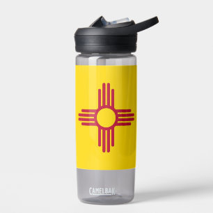 Water bottle with flag of New Mexico, U.S.