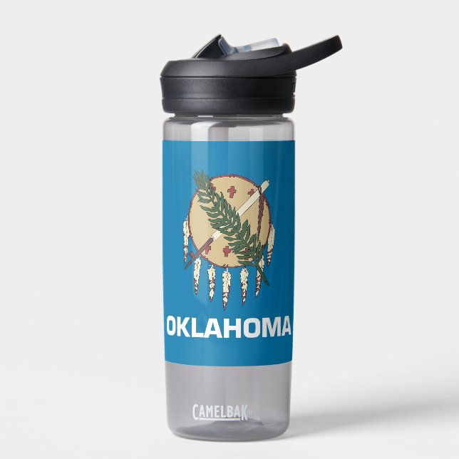 Water bottle with flag of Oklahoma, U.S. (Left)