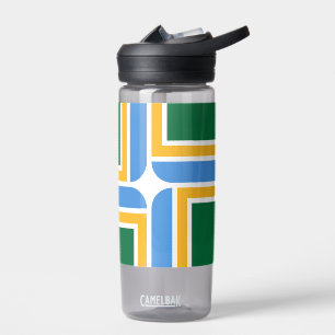 Water bottle with flag of Portland City, U.S.