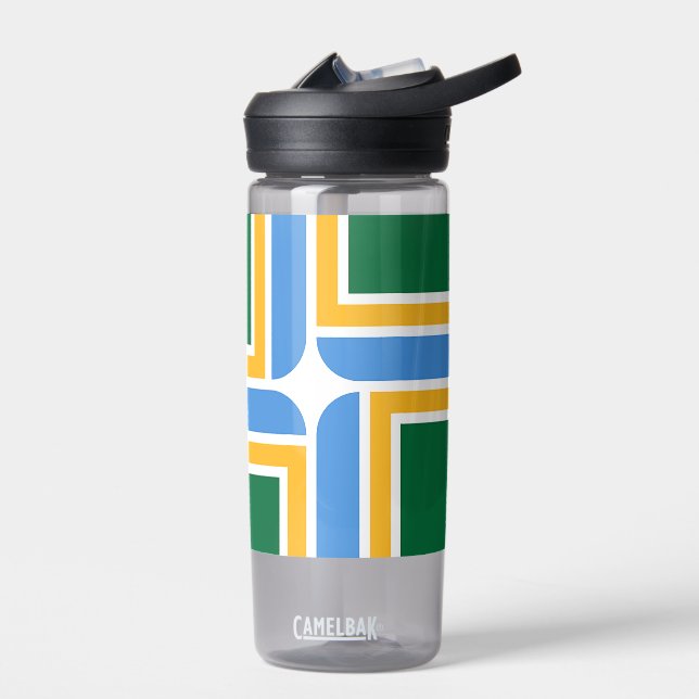 Water bottle with flag of Portland City, U.S. (Left)