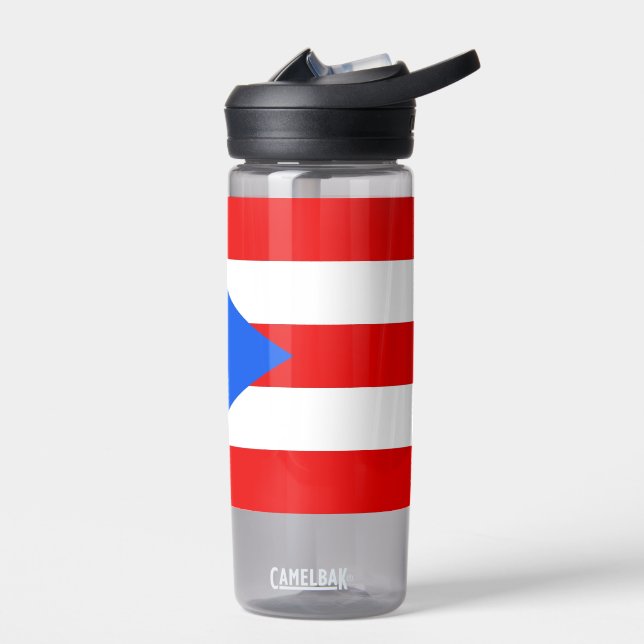 Water bottle with flag of Puerto Rico, U.S. (Left)