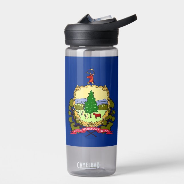 Water bottle with flag of Vermont State, U.S. (Left)