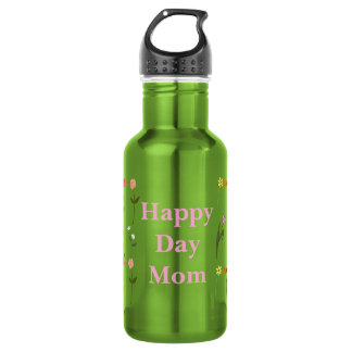 Water Bottle with Floral Motifs and Mother's Day Q