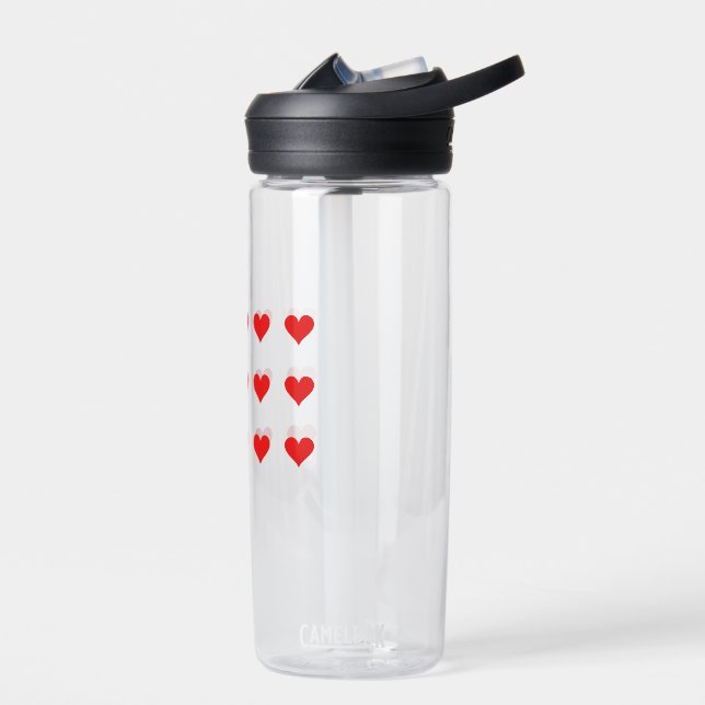 Water Bottle with hearts (Left)