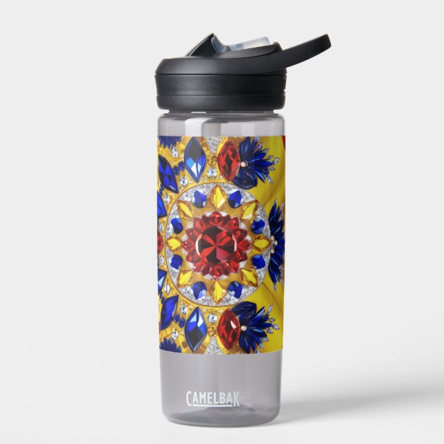 Water bottle with Romanian Colours Design (Left)
