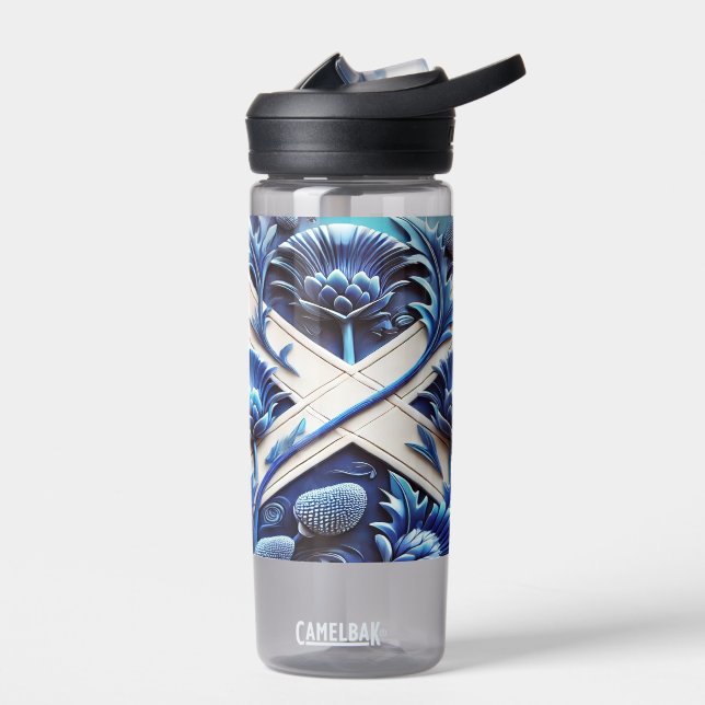 Water bottle with Scottish Thistles Design (Left)