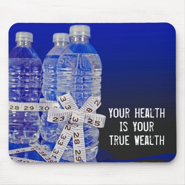 Water Bottles and Tape Measure Bow Mouse Pad (Front)