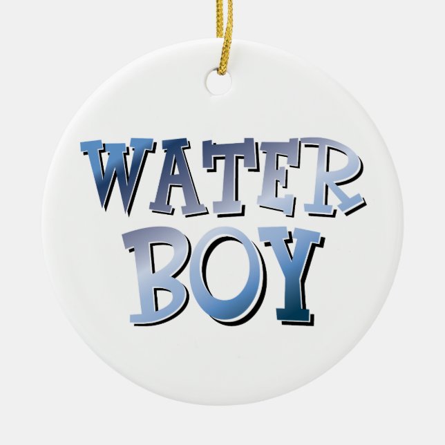 Water Boy Ceramic Ornament (Front)